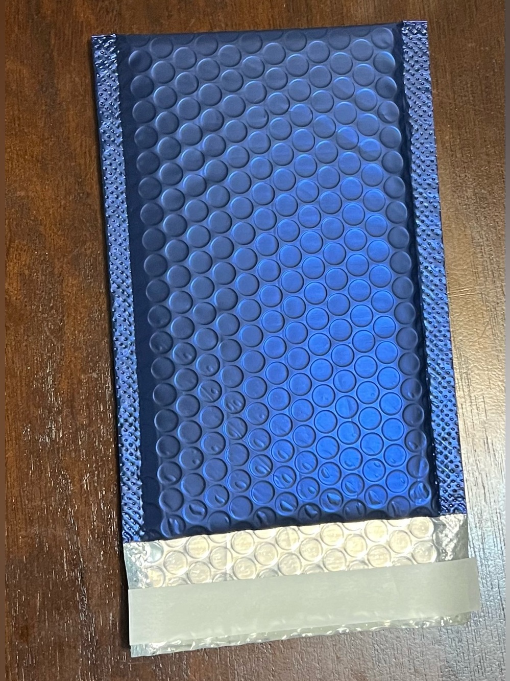 Blue Metallic Bubble Mailer Envelope 4”x8” Set of 8 NWOT